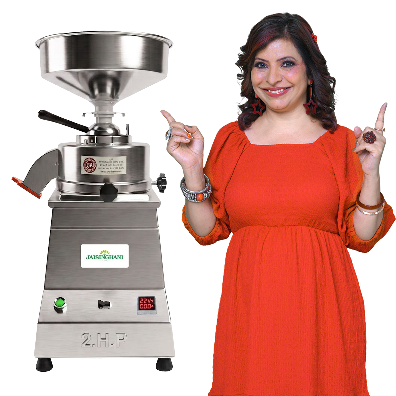 Jaisinghani Group 2 HP Stainless Steel Stone Atta Chakki