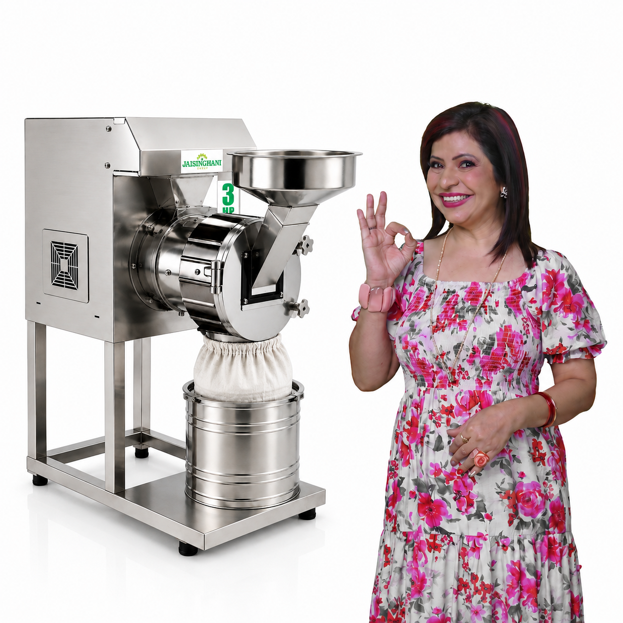 3 HP Fully Automatic Double Chamber Pulverizer Flourmill